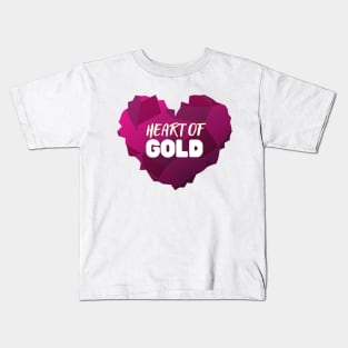 Heart of Gold- Purple Heart Day Design Kids T-Shirt